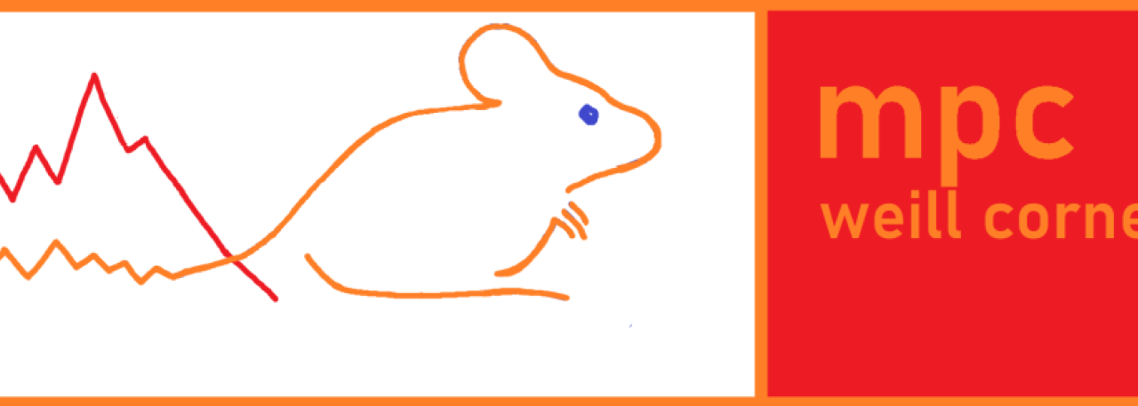 mpc logo, a drawn mouse with a tail that turns into a line graph
